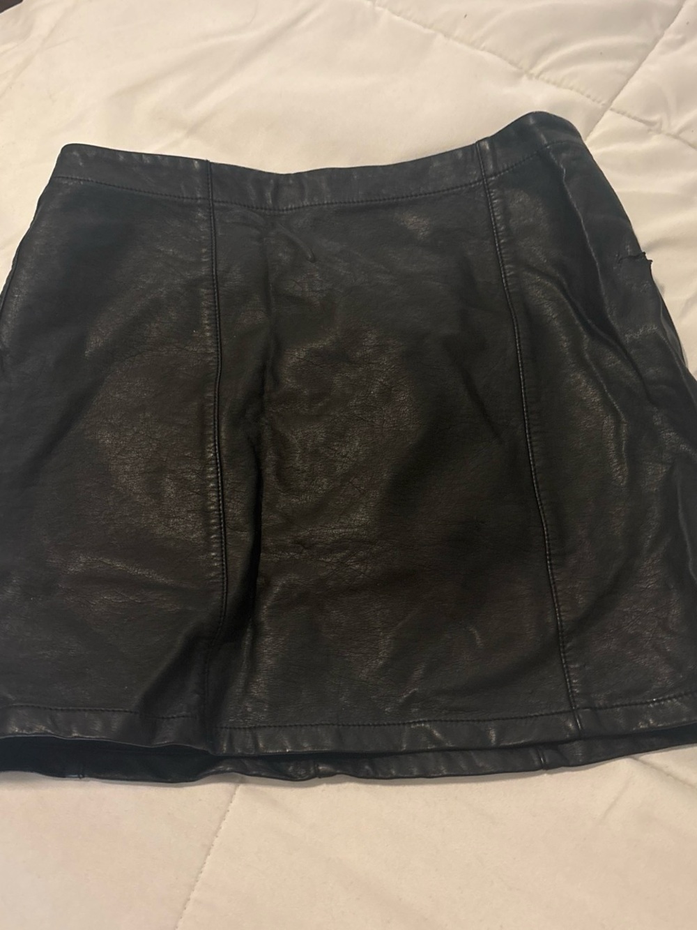 Forever 21 Black Faux Leather Mini Skirt